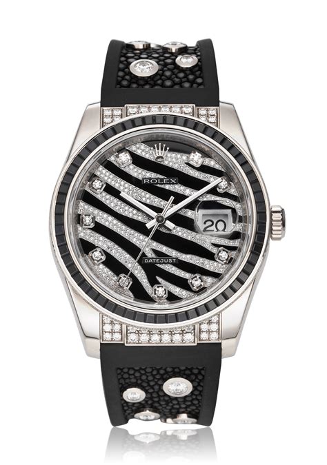 black zebra rolex preis|ROLEX, LADIES' 'ZEBRA' DATEJUST, .